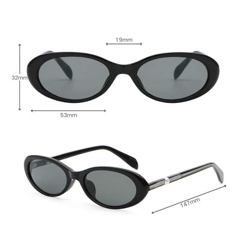Oval fashion sunglasses