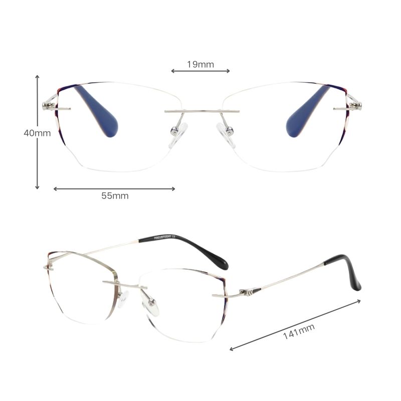 rimbless reading glasses