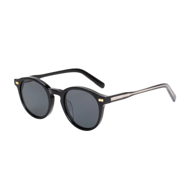 Unisex Round Acetate Sunglasses