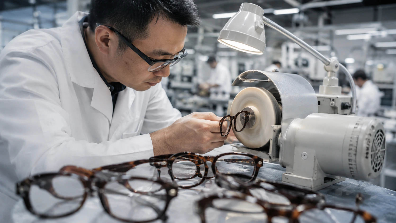 Eyewear craftsmanship in action