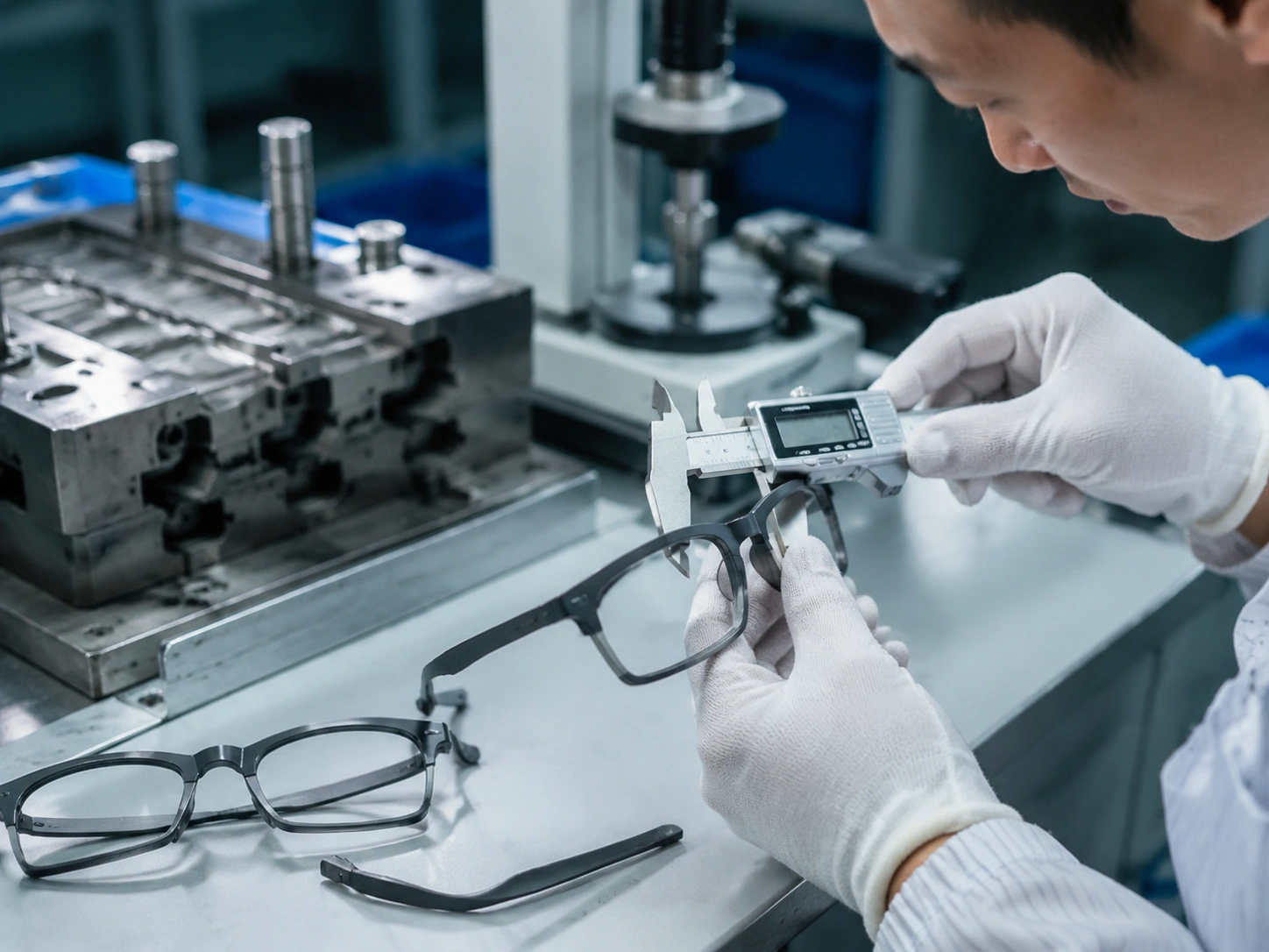 Eyewear frame inspection in lab