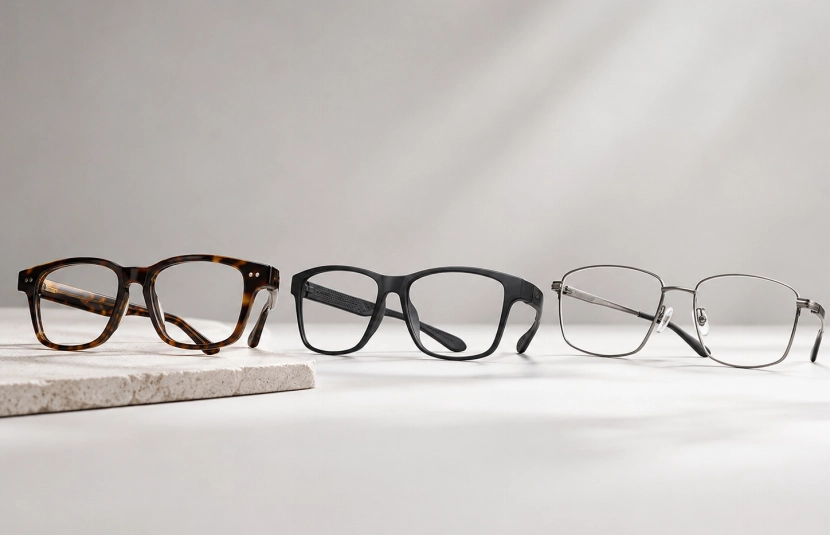 acetate tr90 and metal optical frames material comparison cover image